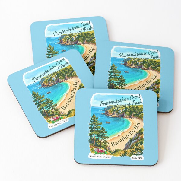 Item preview, Vintage Barafundle Bay Travel Art designed and sold by EvergreenPark - Tee Studio.