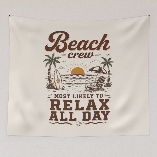 Item preview, Beach Crew, Funny Beach Most Likely, Matching Beach Group, Family Beach Trip Friends Beach Vacation designed and sold by Quiajia.