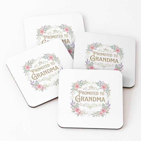 Item preview, Promoted to Grandma Floral Announcement – Proud Grandma Gift designed and sold by 19Beauty.
