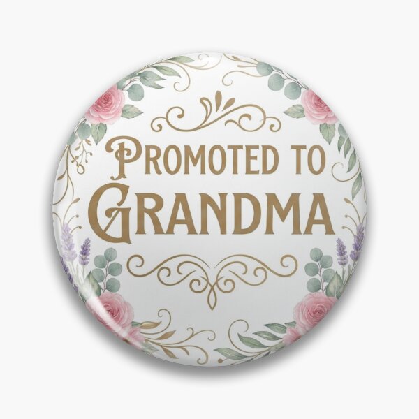 Item preview, Promoted to Grandma Floral Announcement – Proud Grandma Gift designed and sold by 19Beauty.