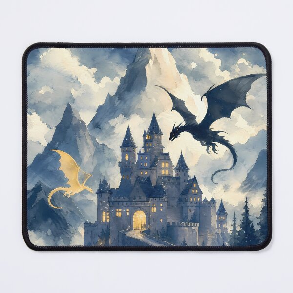 Item preview, Basgiath Dragons Fantasy Castle At Night designed and sold by Rising Drake.