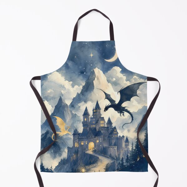Item preview, Basgiath Dragons Fantasy Castle At Night designed and sold by Rising Drake.