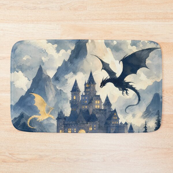 Item preview, Basgiath Dragons Fantasy Castle At Night designed and sold by Rising Drake.