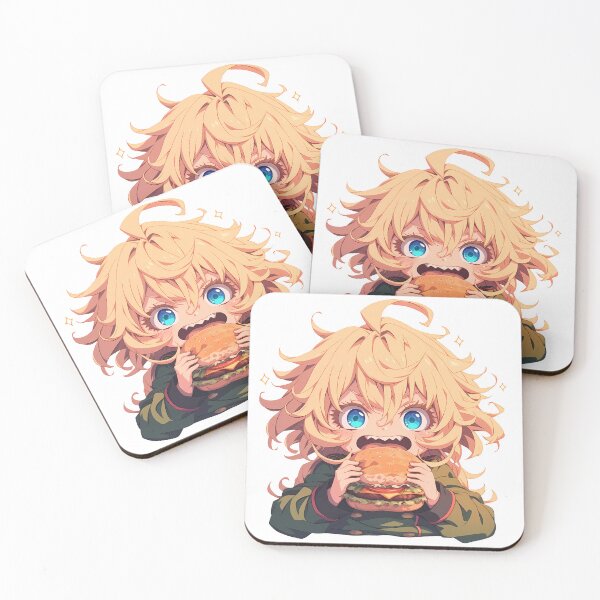Item preview, Tanya Degurechaff Saga Of Tanya The Evil Anime Chibi Kawaii Burger Blue Eye Fierce Style designed and sold by Dashsopaner.