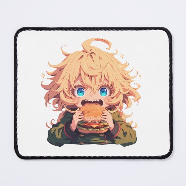 Item preview, Tanya Degurechaff Saga Of Tanya The Evil Anime Chibi Kawaii Burger Blue Eye Fierce Style designed and sold by Dashsopaner.