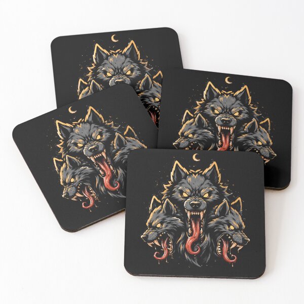 Item preview, Fierce Three-Headed Wolf Graphic Design Halloween designed and sold by rafaeltto.