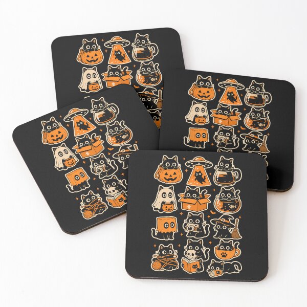 Item preview, Cute black cats in Halloween themed designs designed and sold by rafaeltto.