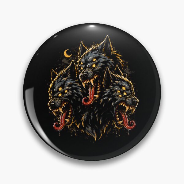 Item preview, Fierce three-headed wolf graphic Halloween design designed and sold by rafaeltto.