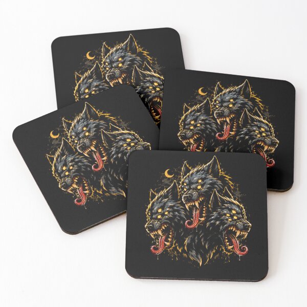 Item preview, Fierce three-headed wolf graphic Halloween design designed and sold by rafaeltto.