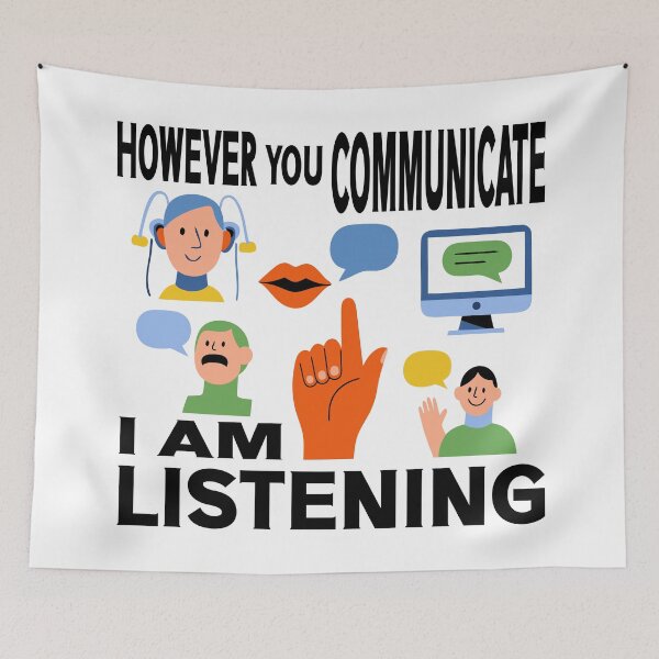 Item preview, However You Communicate I'm Listening AAC SLP Sped Teacher designed and sold by Colorfulman.