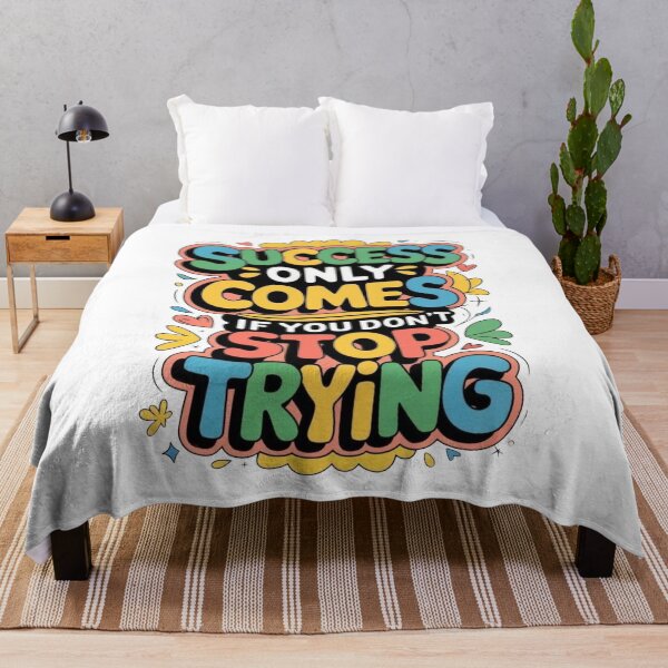 Item preview, Success Only Comes If You Don't Stop Trying – Motivational Quote designed and sold by 4U---Store.