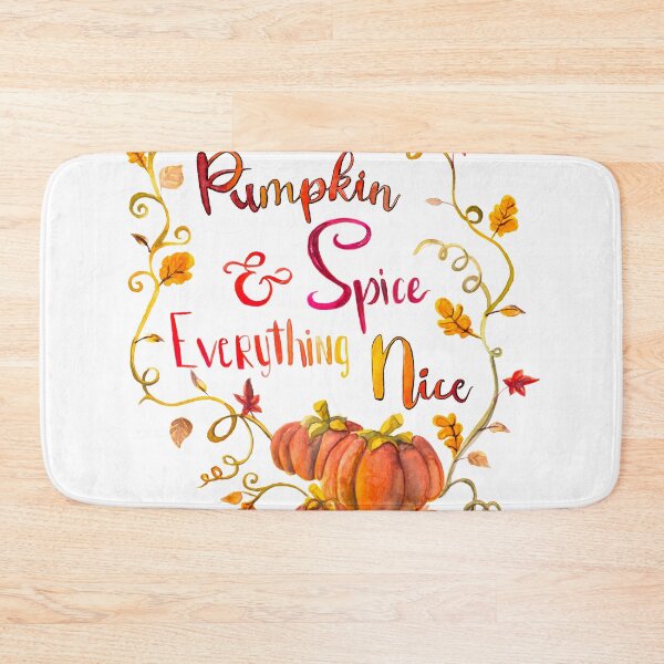 Item preview, PUMPKIN SPICE & EVERYTHING NICE | Cozy Fall Pumpkin Illustration | Autumn Kitchen Decor Watercolor Art designed and sold by CaroEscalante.