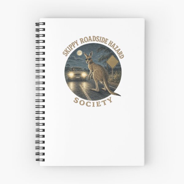 Item preview, Skippy Roadside Hazard Society Funny Kangaroo Australian Outback Road designed and sold by Yellowriversss.