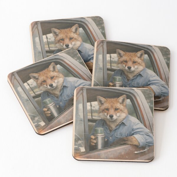 Item preview, Fox in Pickup Truck Wall Art | Cool Woodland Animal Riding in a Classic Truck | Retro Photography Aesthetic Nostalgic Vintage Print designed and sold by PaintedPixels01.