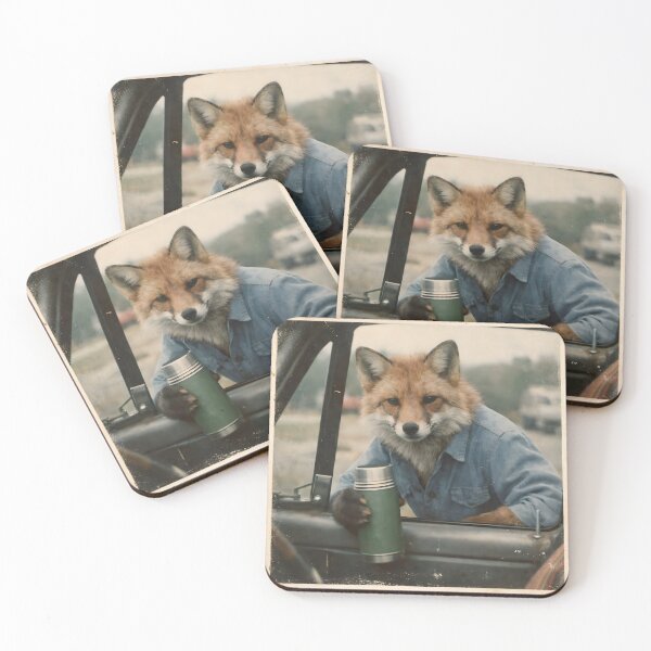 Item preview, Fox in Pickup Truck Wall Art | Cool Woodland Animal Riding in a Classic Truck | Retro Photography Aesthetic Nostalgic Vintage Print designed and sold by PaintedPixels01.