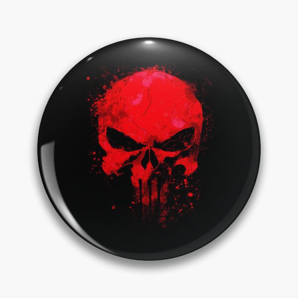 Item preview, Red Splattered Angry Skull Silhouette Artwork designed and sold by BrookCrooks.
