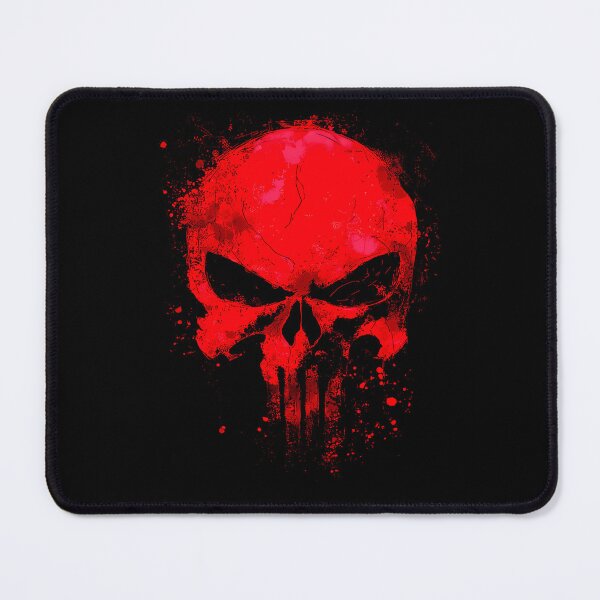 Item preview, Red Splattered Angry Skull Silhouette Artwork designed and sold by BrookCrooks.