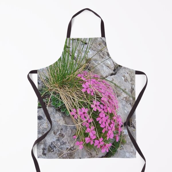 Item preview, Tatra Mountains Pink Moss Campion on Rocky Cliff designed and sold by GabeMountainArt.