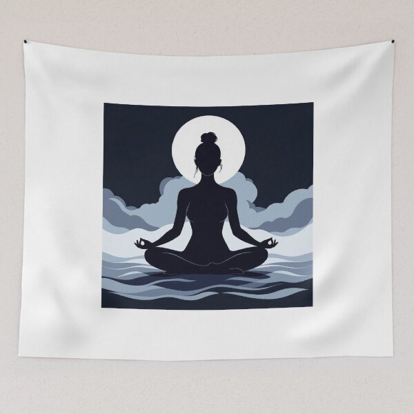 Item preview, Silent Meditation Beneath the Moon designed and sold by Yogeshwaraya.