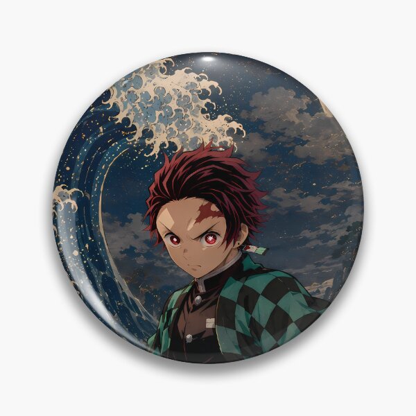 Item preview, Tanjiro Kamado Demon Slayer Moonlit Ocean Resolve designed and sold by Dashsopaner.