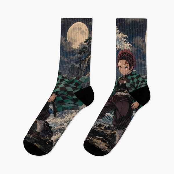 Item preview, Tanjiro Kamado Demon Slayer Moonlit Ocean Resolve designed and sold by Dashsopaner.
