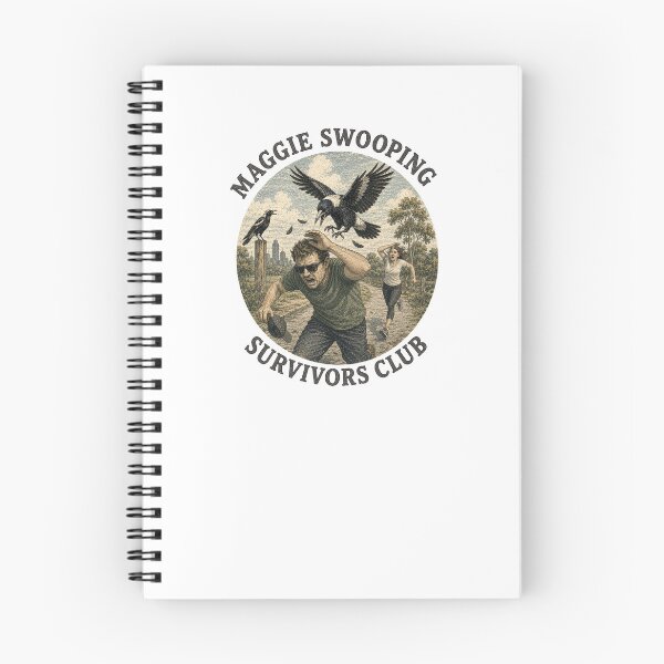 Item preview, Maggie Swooping Survivors Club Funny Magpie Aussie Slag designed and sold by Yellowriversss.