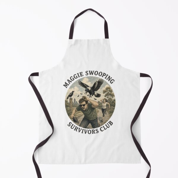 Item preview, Maggie Swooping Survivors Club Funny Magpie Aussie Slag designed and sold by Yellowriversss.