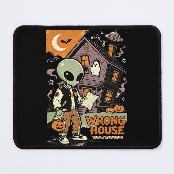 Item preview, Wrong House Trick Or Treat Alien Halloween designed and sold by NatalieJeans.
