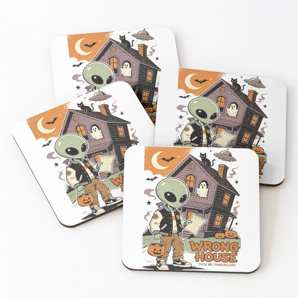 Item preview, Wrong House Trick Or Treat Alien Halloween designed and sold by NatalieJeans.