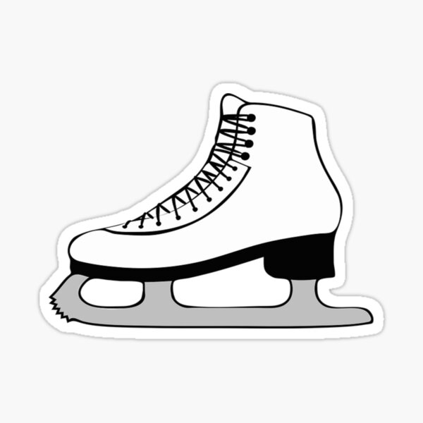 White Ice Skate Merch & Gifts for Sale