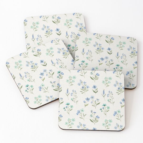 Item preview, For-get-me not flowers | Watercolour art designed and sold by wobblyfrogs.