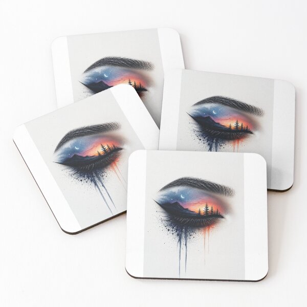 Item preview, Surreal Sunset Landscape Eye Art – Dreamy Nature Vision designed and sold by Arts121.