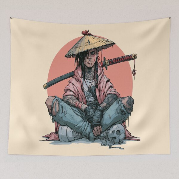 Item preview, Peach Moon Emo Samurai designed and sold by RichardRags.