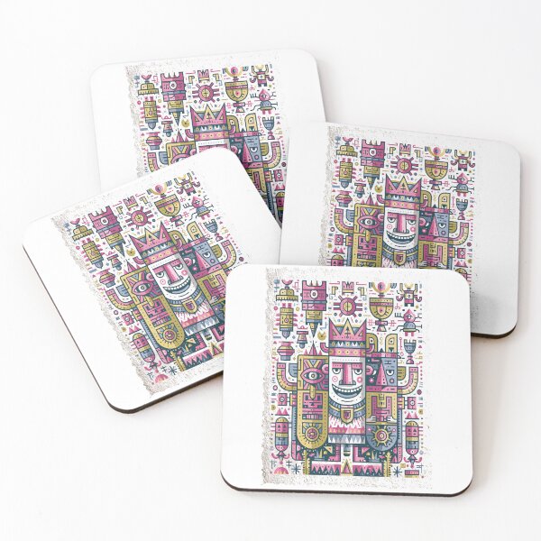 Item preview, Vibrant Maximalist Geometric King Portrait designed and sold by Romgora.
