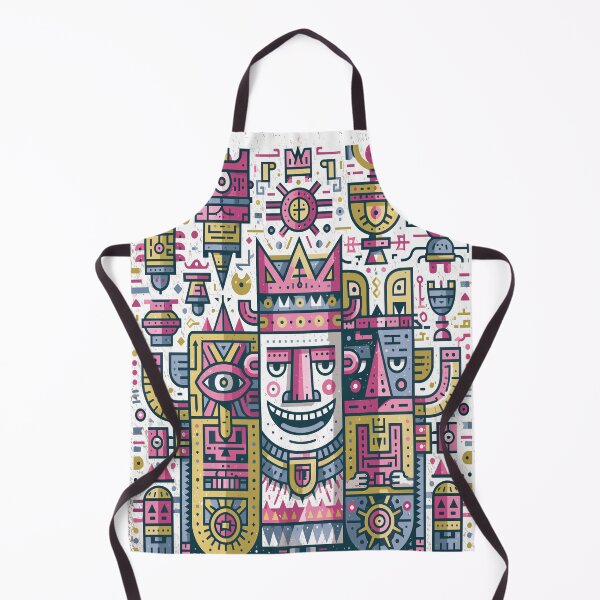 Item preview, Vibrant Maximalist Geometric King Portrait designed and sold by Romgora.