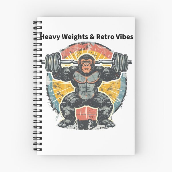 Item preview, Vintage Retro Workout Gorilla Heavy Weight Gym Lover T-Shirt designed and sold by TrendyGalaxy.