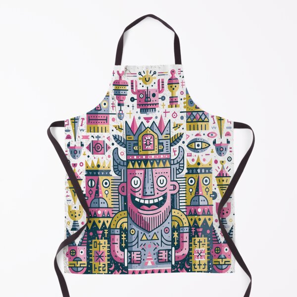 Item preview, Vibrant Geometric Tribal King Artwork designed and sold by Romgora.