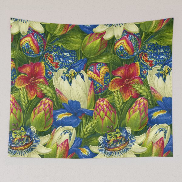 Item preview, Birds of Paradise and Tropical Bloom Pattern designed and sold by Piotrek0001.