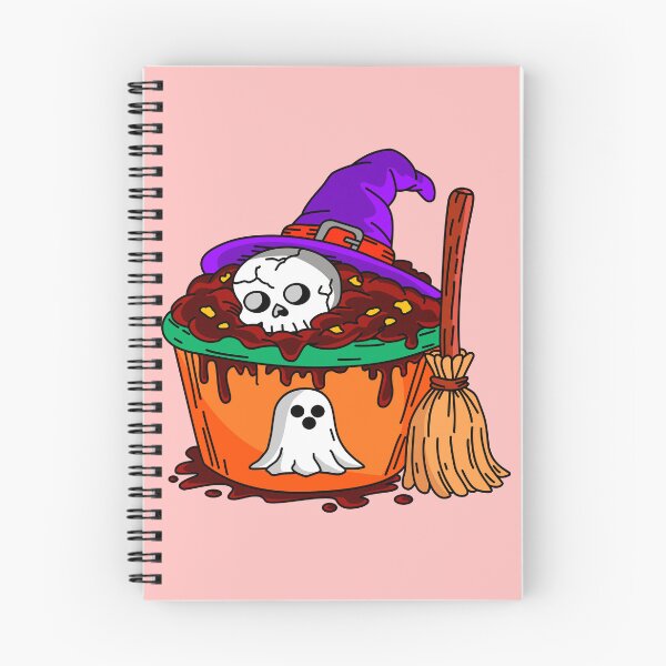 Item preview, Spooky Halloween Bakery Witch Cupcake with Skull Hat and Broomstick Vector Illustration designed and sold by RS4you.