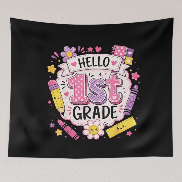 Item preview, Hello First Grade Cute Back to School Girls Design designed and sold by GoldenField41.