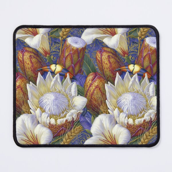 Item preview, Elegant White Lilies and Thistle Mosaic designed and sold by Piotrek0001.