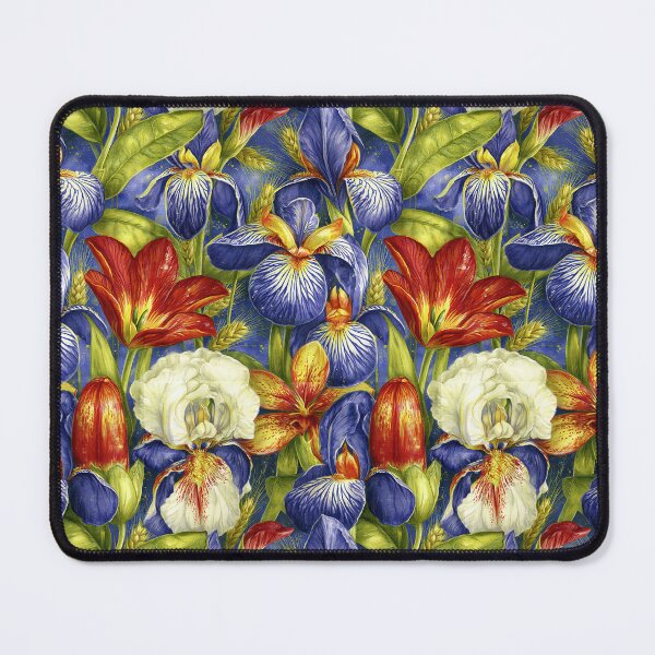 Item preview, Royal Irises and Crimson Floral Abundance designed and sold by Piotrek0001.