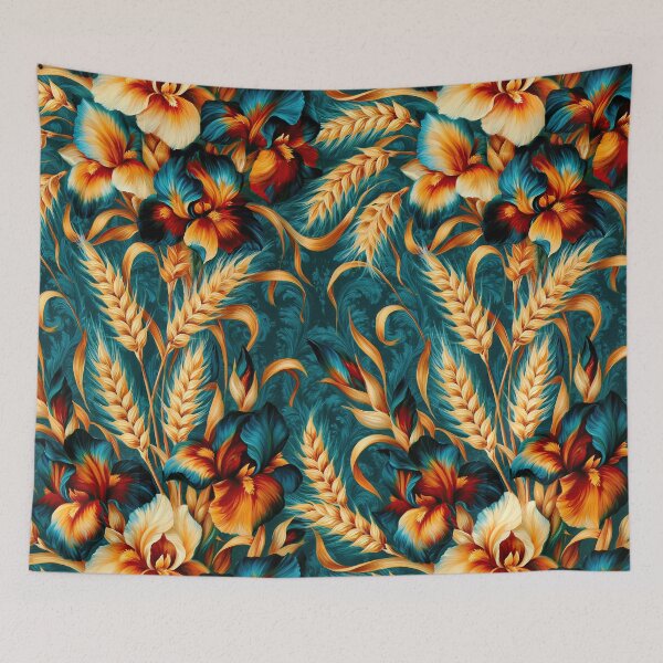Item preview, Turquoise Garden and Golden Grain Art designed and sold by Piotrek0001.