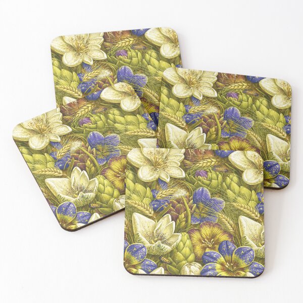 Item preview, Soft Alabaster Lilies and Botanical Foliage designed and sold by Piotrek0001.