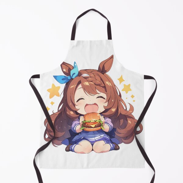 Item preview, Super Creek Uma Musume Pretty Derby Chibi Kawaii Burger Anime Girl Happy Glow designed and sold by Dashsopaner.