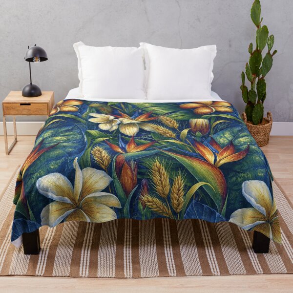 Item preview, Pacific Teal and White Hibiscus Pattern designed and sold by Piotrek0001.