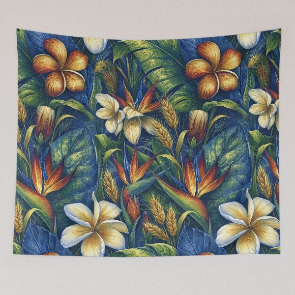 Item preview, Pacific Teal and White Hibiscus Pattern designed and sold by Piotrek0001.