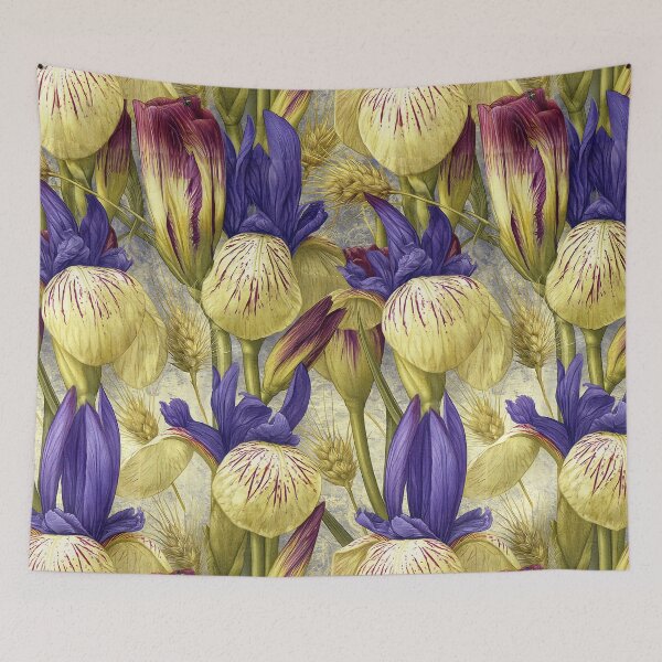 Item preview, Majestic Irises in Sunlit Garden Glow designed and sold by Piotrek0001.