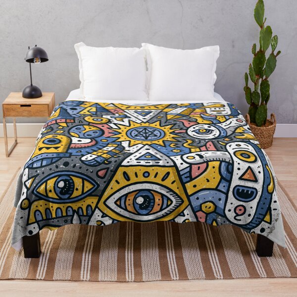 Item preview, Vibrant Psychedelic Esoteric Geometric Doodle Art designed and sold by Romgora.