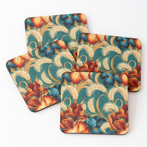 Item preview, Rustic Wheat and Red Summer Flower Weave designed and sold by Piotrek0001.